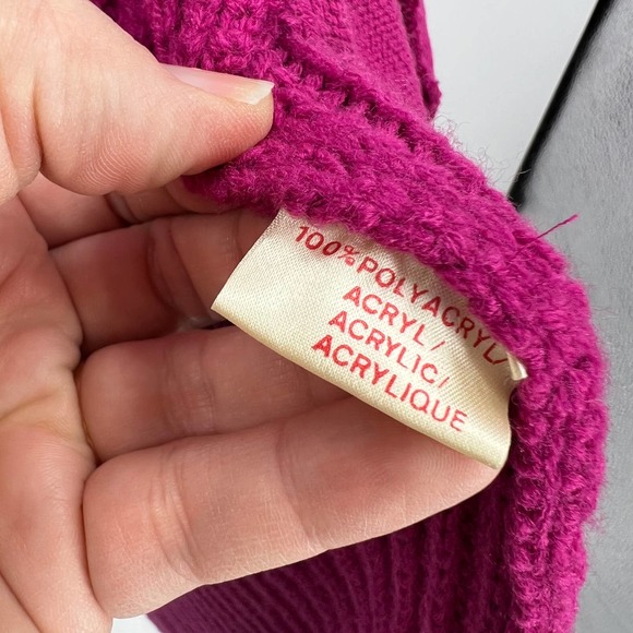 Vintage Together! Chunky Long Knit Sweater Cowl Neck Button Women 40 Medium - Picture 5 of 15